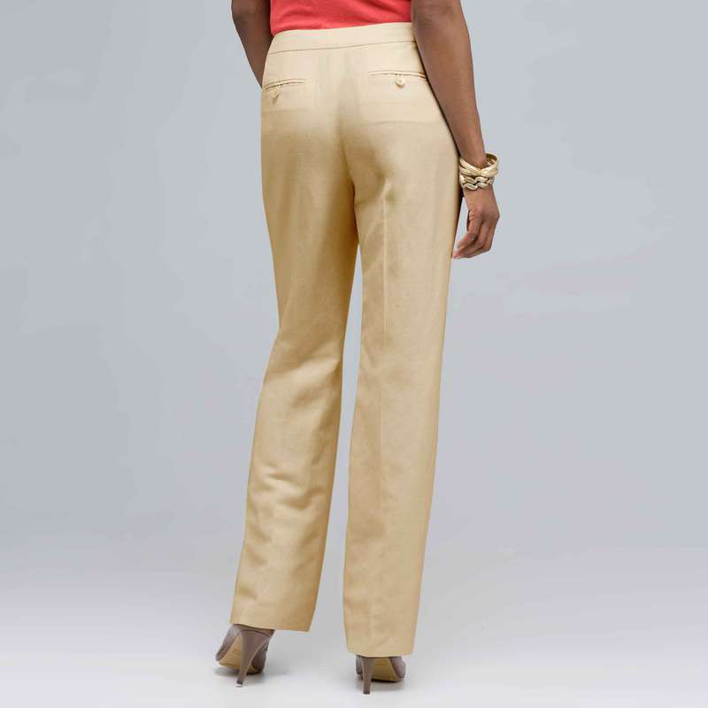 Washable Linen Slim Pant, Reed, large image number 1